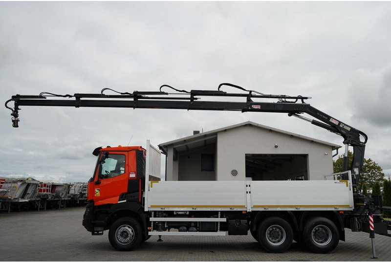 Renault K 380 / 6X4 / SKRZYNIOWY 6.2 M / + HDS HIAB 166 ES-4 / MAX UDŹWI - Flakbil, Kranbil: bild 2 Renault K 380 / 6X4 / SKRZYNIOWY 6.2 M / + HDS HIAB 166 ES-4 / MAX UDŹWI - Flakbil, Kranbil: bild 2