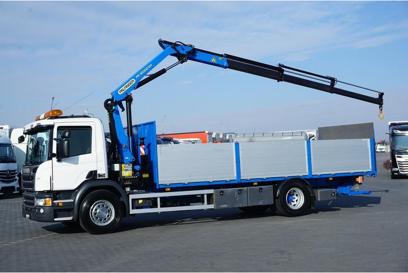 Scania P 250 / ACC / SKRZYNIOWY + HDS + WINDA / PALFINGER PK 12 002 - E - Flakbil, Kranbil: bild 3 Scania P 250 / ACC / SKRZYNIOWY + HDS + WINDA / PALFINGER PK 12 002 - E - Flakbil, Kranbil: bild 3