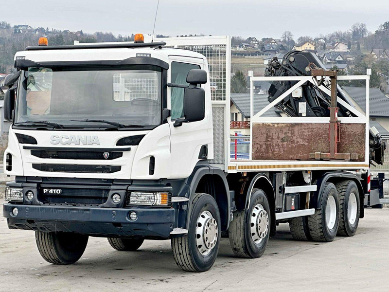 Scania P 410*PLATFORM 7,00m*HIAB 244 E-5 HIPRO+FUNK/8x4 - Flakbil, Kranbil: bild 4 Scania P 410*PLATFORM 7,00m*HIAB 244 E-5 HIPRO+FUNK/8x4 - Flakbil, Kranbil: bild 4