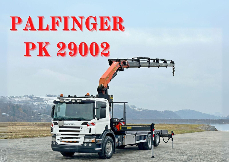 Scania P 420* PLATFORM 6,80m * PK 29002+FUNK * TOP - Flakbil, Kranbil: bild 1 Scania P 420* PLATFORM 6,80m * PK 29002+FUNK * TOP - Flakbil, Kranbil: bild 1