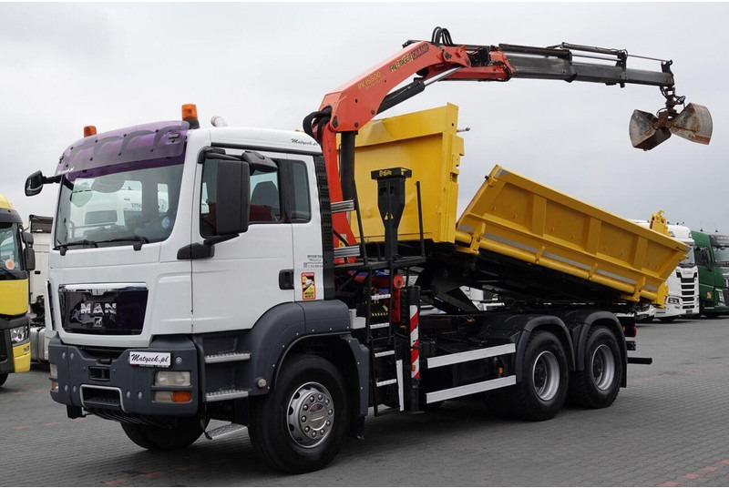 Scania TGS 33.360 / 6x4 / WYWROTKA + HDS PALFINGER PK 15 500 wysów 10m - Tippbil lastbil, Kranbil: bild 1 Scania TGS 33.360 / 6x4 / WYWROTKA + HDS PALFINGER PK 15 500 wysów 10m - Tippbil lastbil, Kranbil: bild 1