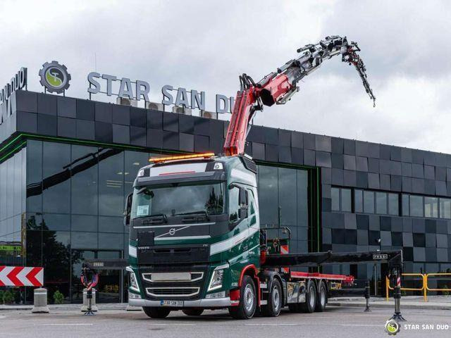 Volvo FH 510 8x4 FASSI F820 RA2.26 Fly Jib Crane Kran - Flakbil, Kranbil: bild 1 Volvo FH 510 8x4 FASSI F820 RA2.26 Fly Jib Crane Kran - Flakbil, Kranbil: bild 1