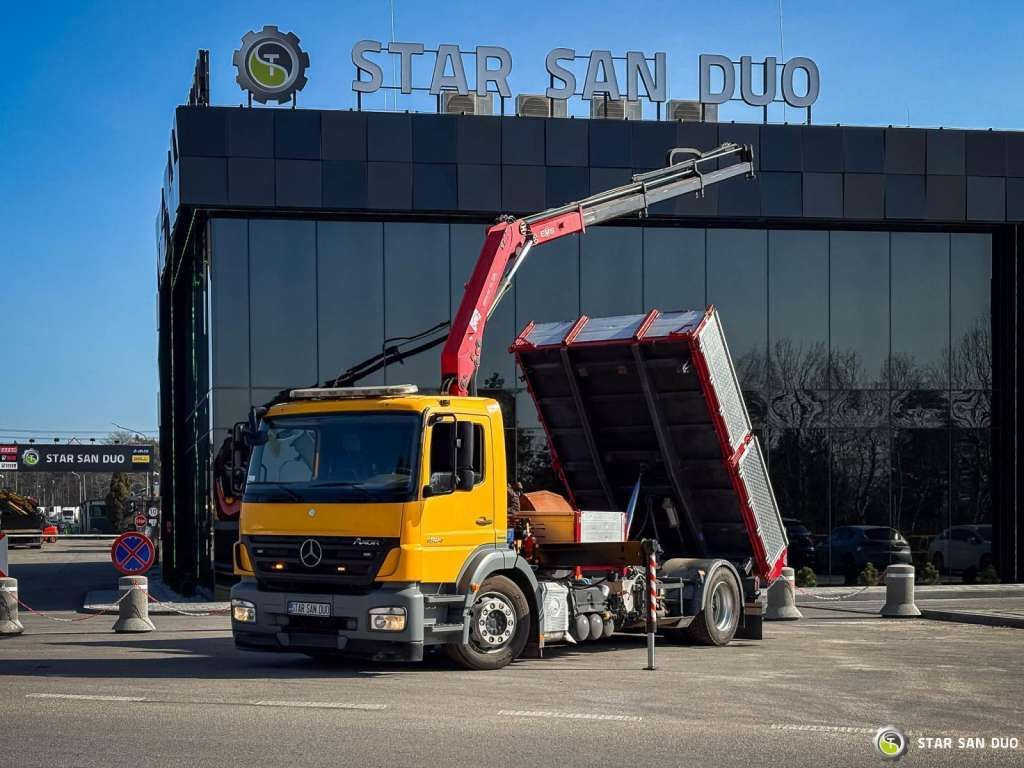 Mercedes-Benz AXOR 1824 4x2 HMF 975 HDS Crane Rotator Kipper Mercedes-Benz AXOR 1824 4x2 HMF 975 HDS Crane Rotator Kipper - Tippbil lastbil: bild 1 Mercedes-Benz AXOR 1824 4x2 HMF 975 HDS Crane Rotator Kipper Mercedes-Benz AXOR 1824 4x2 HMF 975 HDS Crane Rotator Kipper - Tippbil lastbil: bild 1