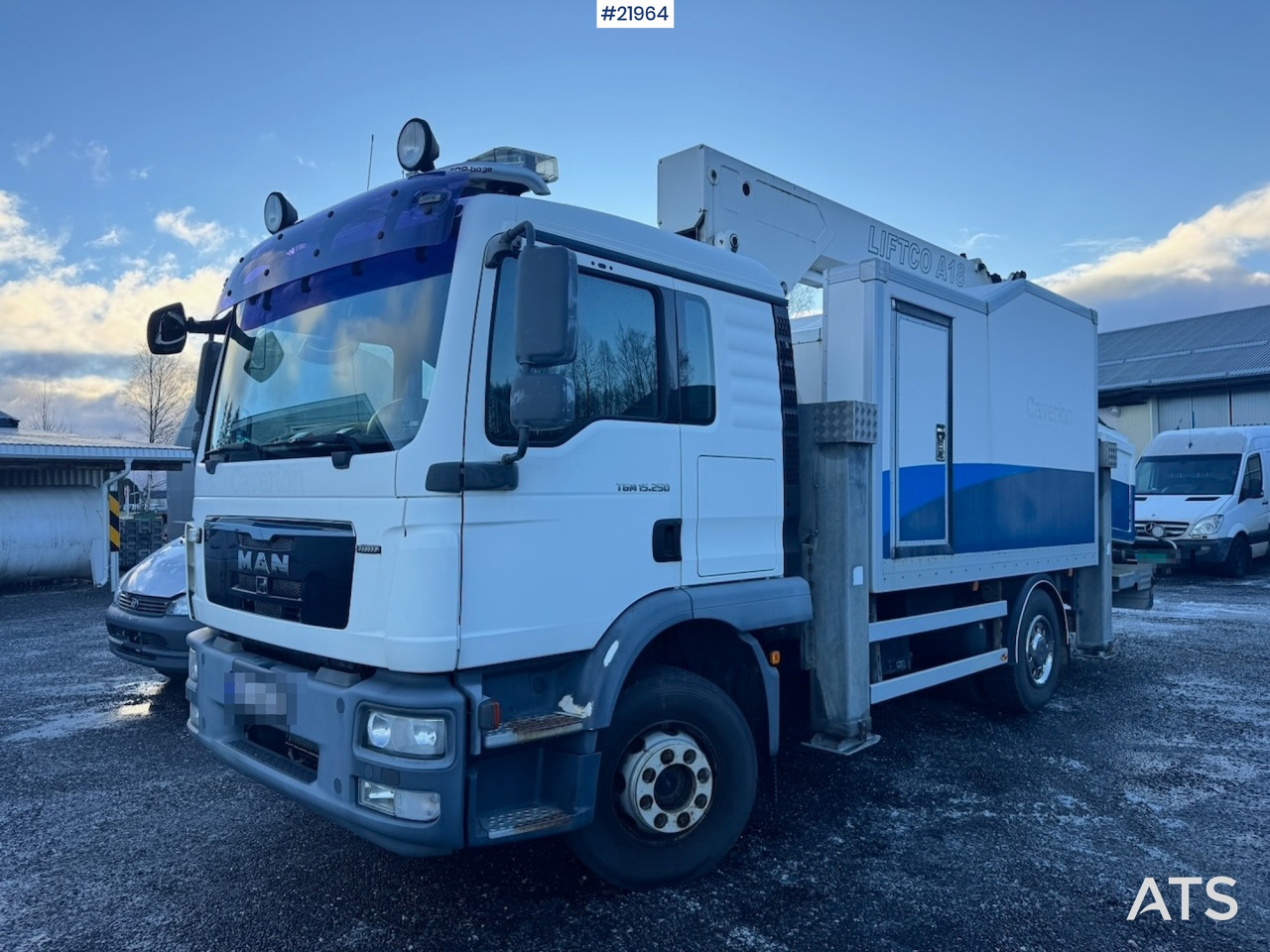 MAN 2010 MAN TGM 15.250 Liftbil m/ 18 m Arbeidshøyde. 132 000 km! - Billift: bild 1 MAN 2010 MAN TGM 15.250 Liftbil m/ 18 m Arbeidshøyde. 132 000 km! - Billift: bild 1