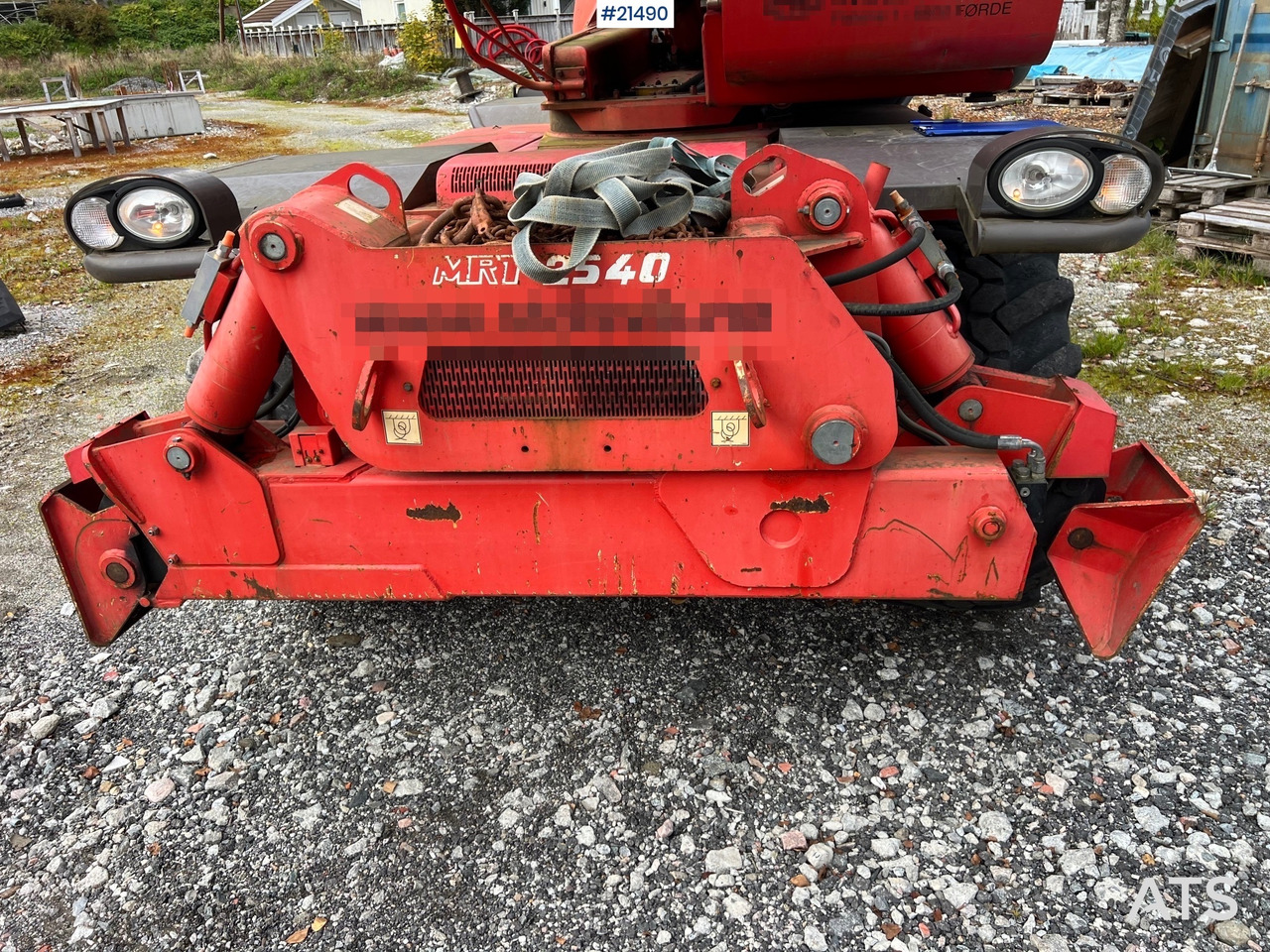 Teleskoplastar Manitou MRT2540 m/ radiostyring, mannskapskorg, 2 sett pallegafler, jibb med vinsj (1.5 tonn): bild 21