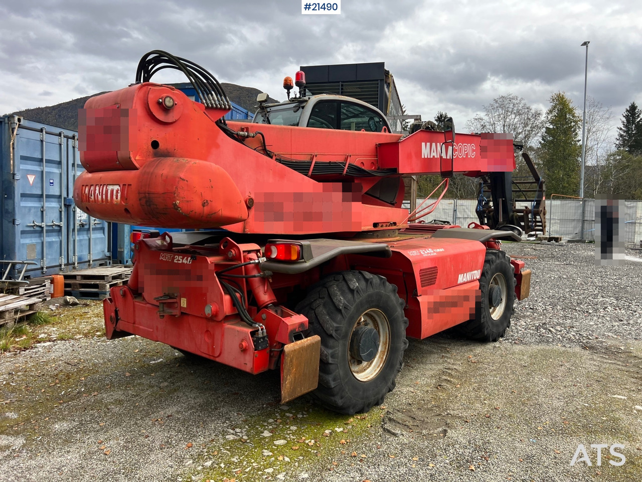 Teleskoplastar Manitou MRT2540 m/ radiostyring, mannskapskorg, 2 sett pallegafler, jibb med vinsj (1.5 tonn): bild 10