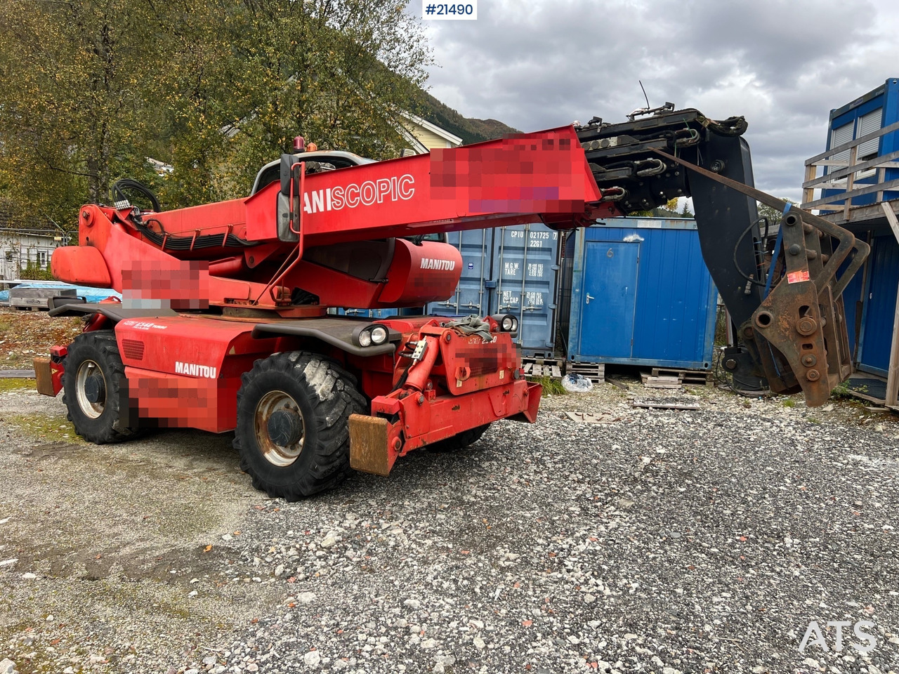 Teleskoplastar Manitou MRT2540 m/ radiostyring, mannskapskorg, 2 sett pallegafler, jibb med vinsj (1.5 tonn): bild 6