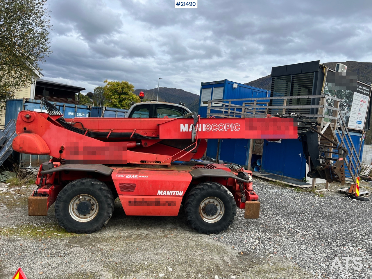 Teleskoplastar Manitou MRT2540 m/ radiostyring, mannskapskorg, 2 sett pallegafler, jibb med vinsj (1.5 tonn): bild 7