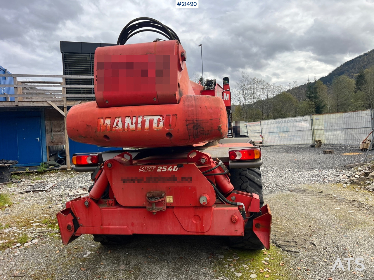 Teleskoplastar Manitou MRT2540 m/ radiostyring, mannskapskorg, 2 sett pallegafler, jibb med vinsj (1.5 tonn): bild 12