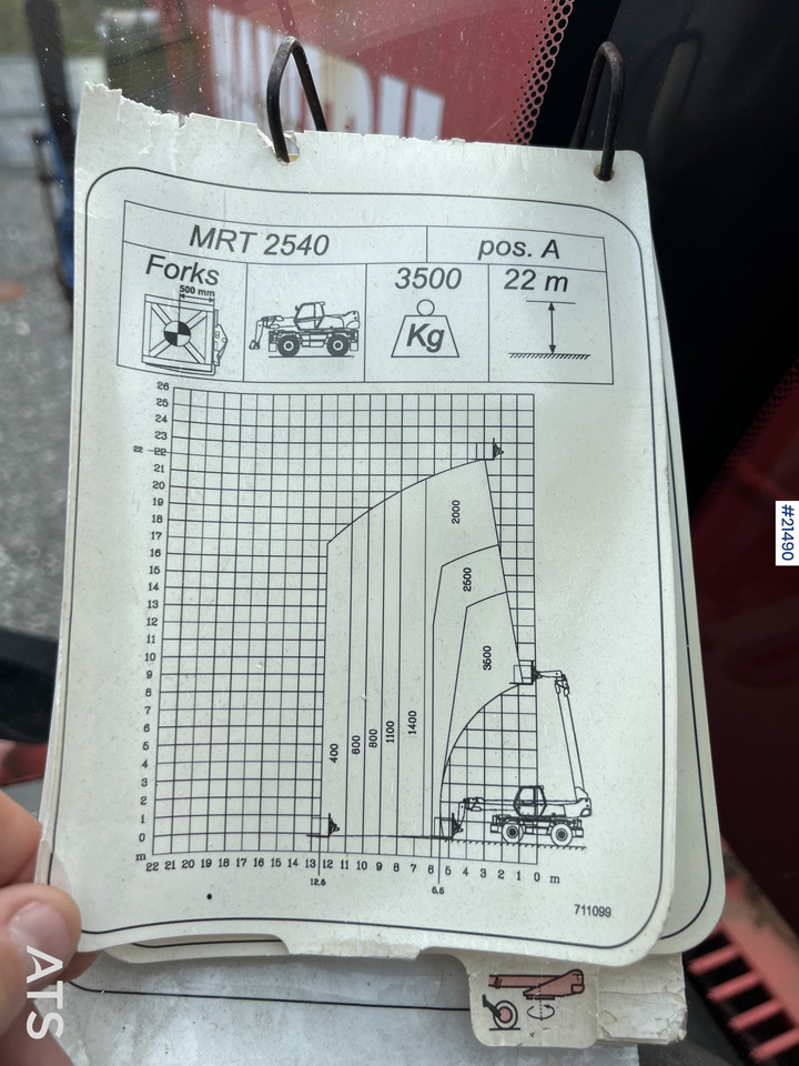 Teleskoplastar Manitou MRT2540 m/ radiostyring, mannskapskorg, 2 sett pallegafler, jibb med vinsj (1.5 tonn): bild 35