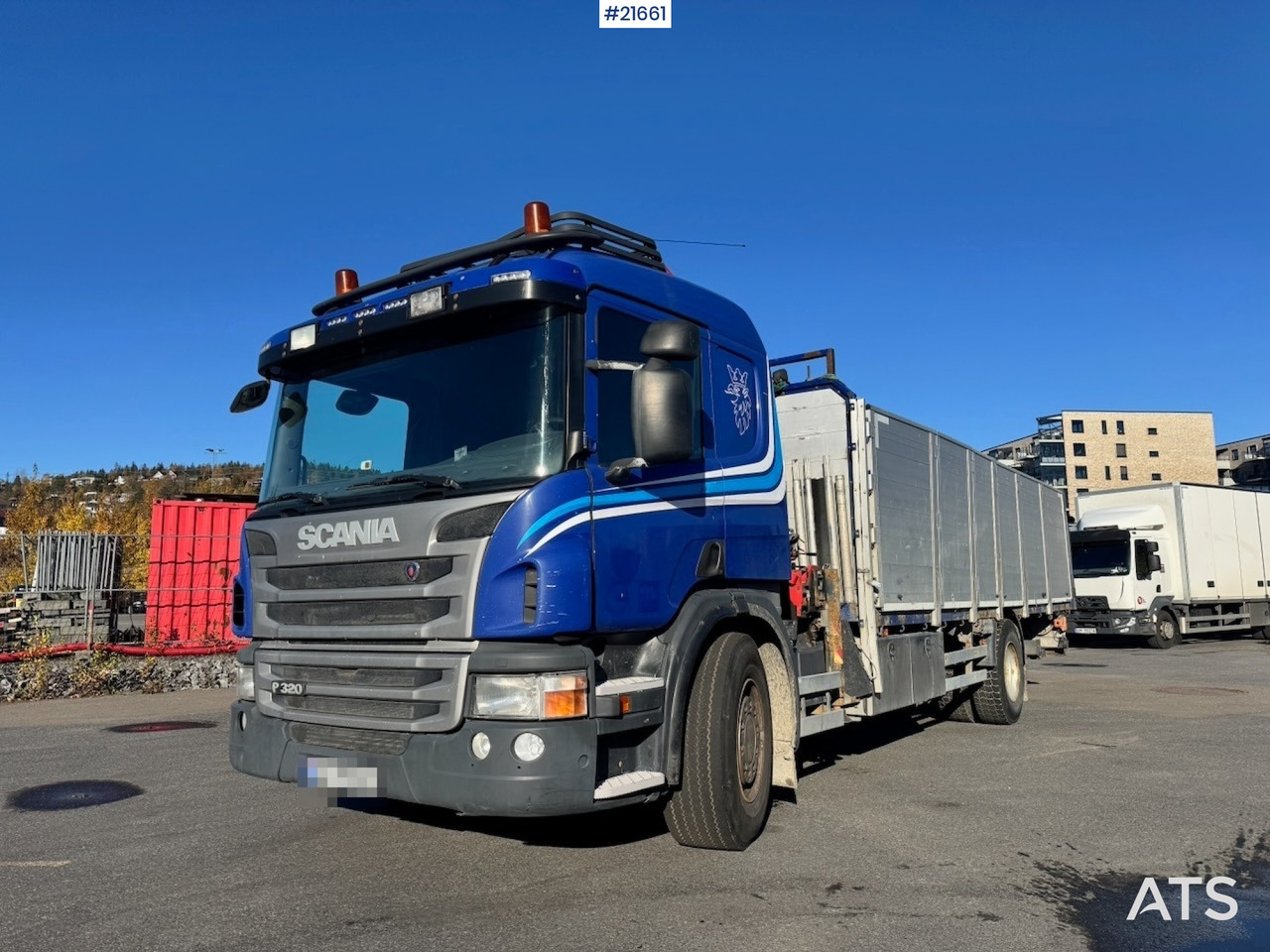 Scania Scania P320 4x2 Kranbil m/ 16,5 t/m Fassi kran og Løftelem. - Kranbil: bild 1 Scania Scania P320 4x2 Kranbil m/ 16,5 t/m Fassi kran og Løftelem. - Kranbil: bild 1
