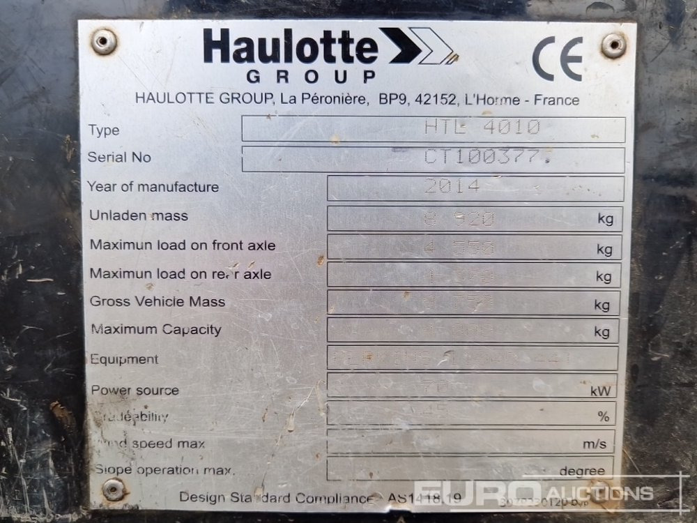 Teleskoplastar 2014 Haulotte HTL4010: bild 33 Teleskoplastar 2014 Haulotte HTL4010: bild 33