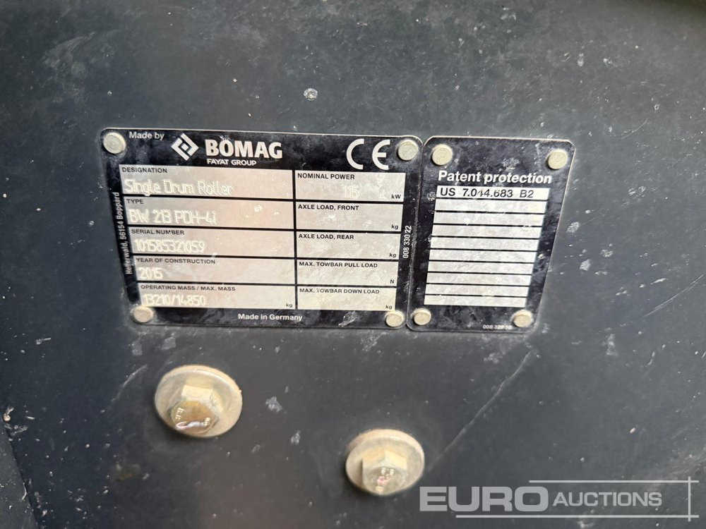 2015 Bomag BW213 PDH-4i - Vält: bild 4 2015 Bomag BW213 PDH-4i - Vält: bild 4