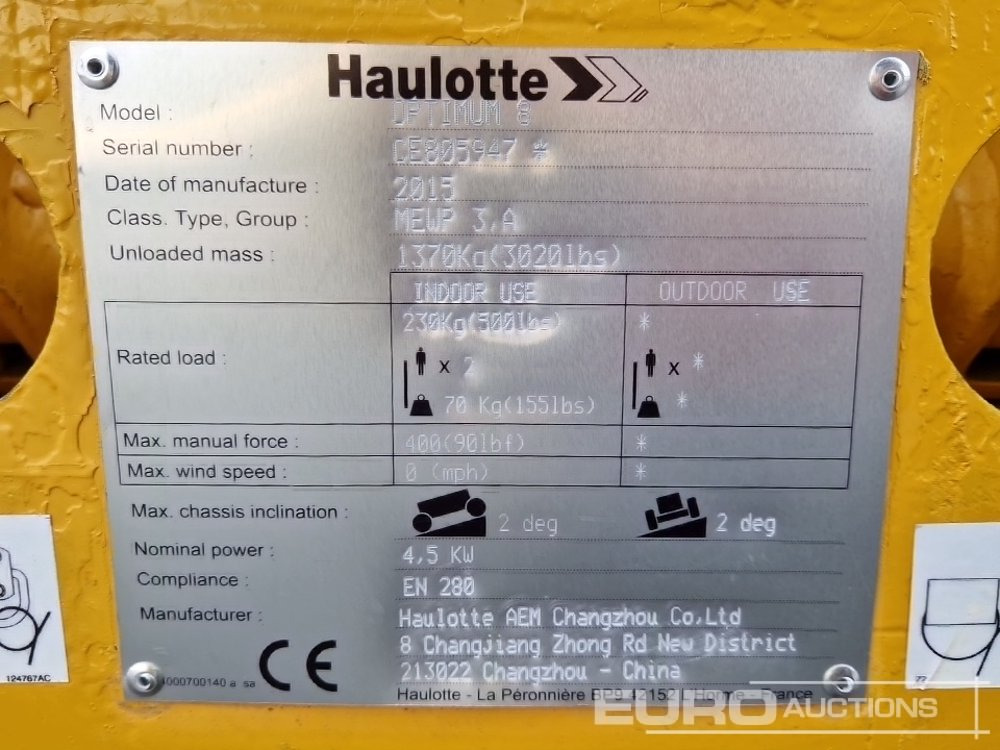 Lift 2015 Haulotte Optimum 8: bild 22