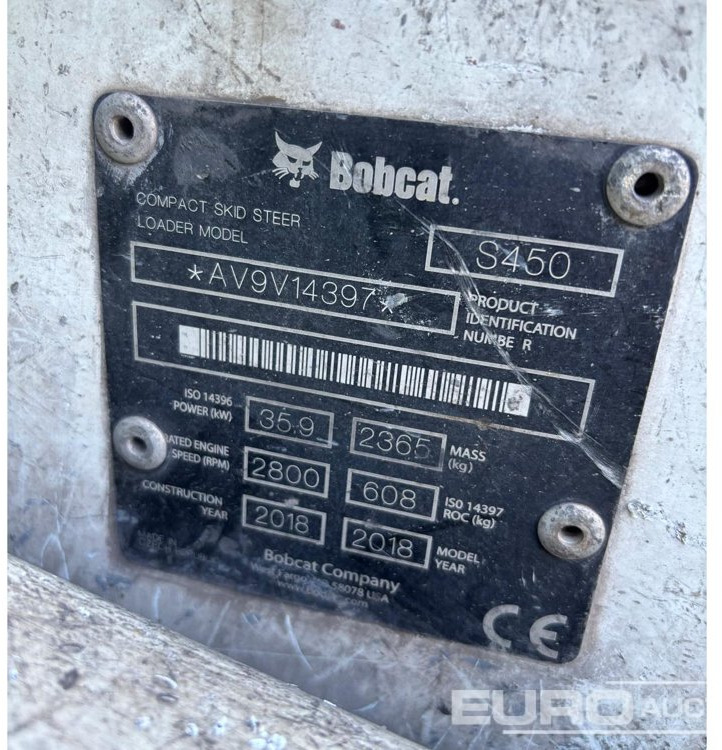2018 Bobcat S450 - Kompaktlastare/ Slirstyrda lastare: bild 2 2018 Bobcat S450 - Kompaktlastare/ Slirstyrda lastare: bild 2