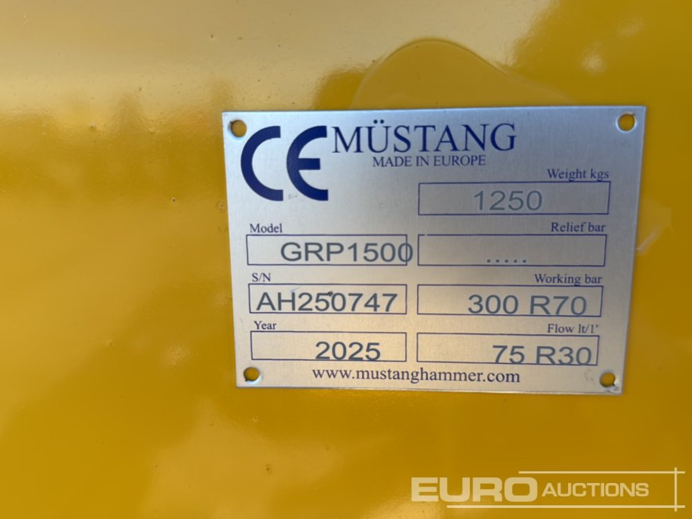 Unused 2025 Mustang GRP1500 - Tillbehör för Grävmaskin: bild 5 Unused 2025 Mustang GRP1500 - Tillbehör för Grävmaskin: bild 5