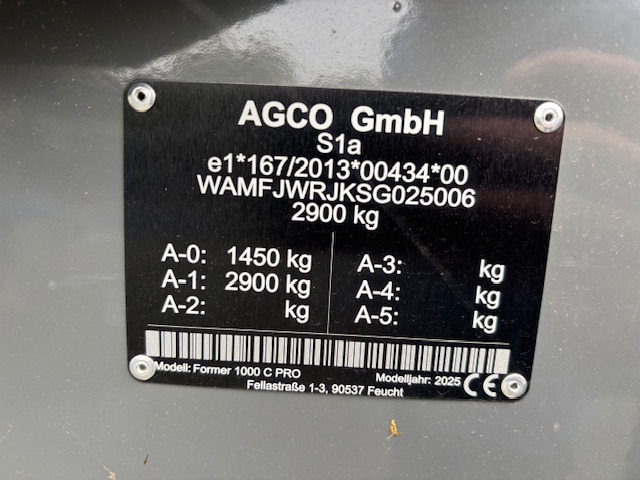 Fendt Former 1000 C PRO - Hövändare: bild 2 Fendt Former 1000 C PRO - Hövändare: bild 2