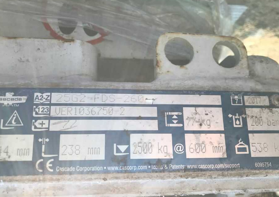 Cascade 25G2-FDS-260 - Gafflar för Motviktstruck: bild 3 Cascade 25G2-FDS-260 - Gafflar för Motviktstruck: bild 3