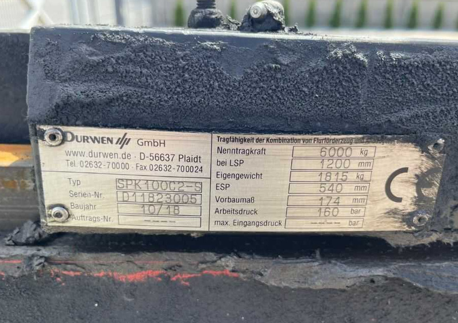 Durwen SPK100C2-S - Gafflar för Motviktstruck: bild 4 Durwen SPK100C2-S - Gafflar för Motviktstruck: bild 4