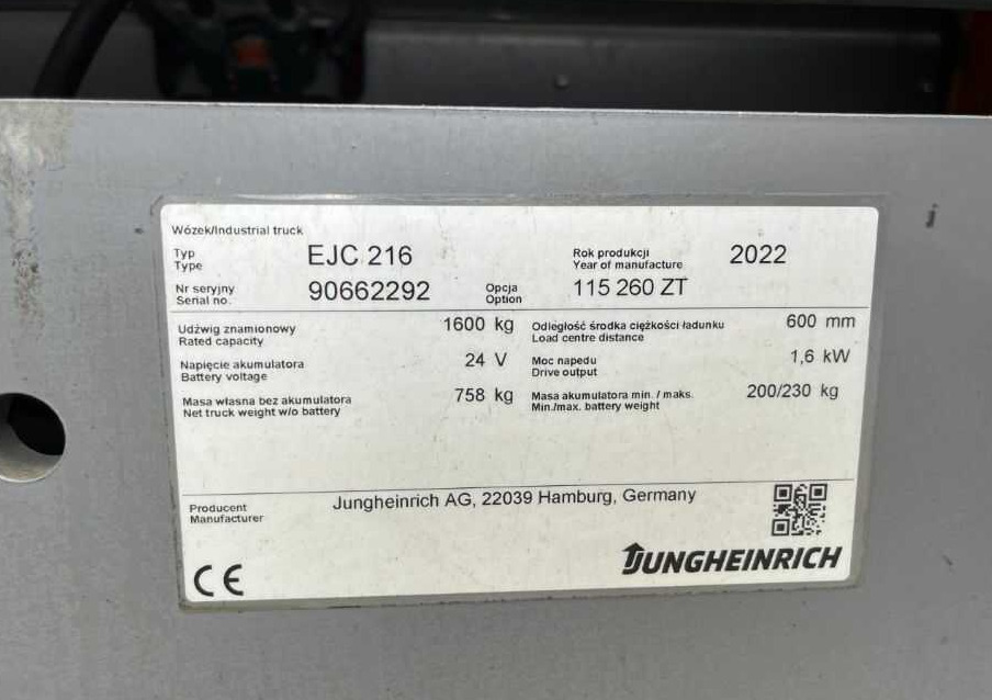 Jungheinrich EJC216 - Staplare: bild 4 Jungheinrich EJC216 - Staplare: bild 4