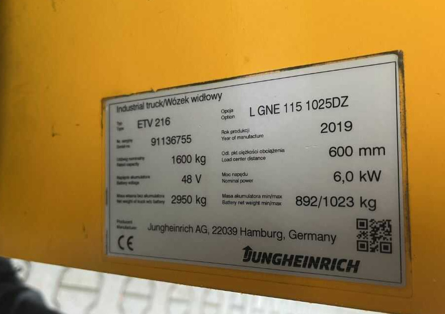 Jungheinrich ETV216 - Skjutstativtruck: bild 4 Jungheinrich ETV216 - Skjutstativtruck: bild 4