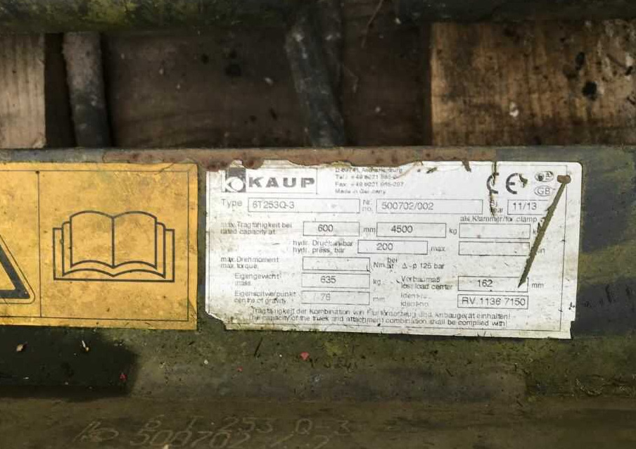 Kaup 6T253Q-3 - Gafflar för Materialhanteringsutrustning: bild 1 Kaup 6T253Q-3 - Gafflar för Materialhanteringsutrustning: bild 1