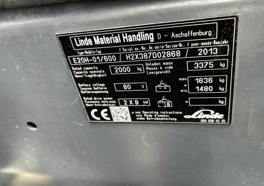 Linde E20H-01/600 - Eltruck: bild 4 Linde E20H-01/600 - Eltruck: bild 4