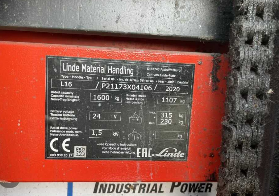 Linde L16 - Staplare: bild 4 Linde L16 - Staplare: bild 4