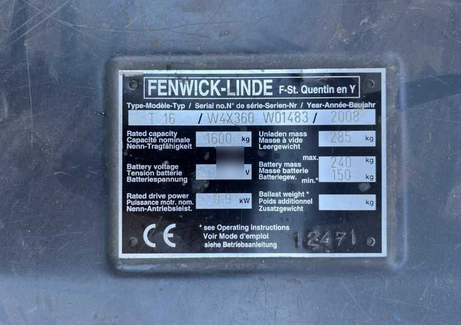 Linde T16 - Låglyftar: bild 4 Linde T16 - Låglyftar: bild 4