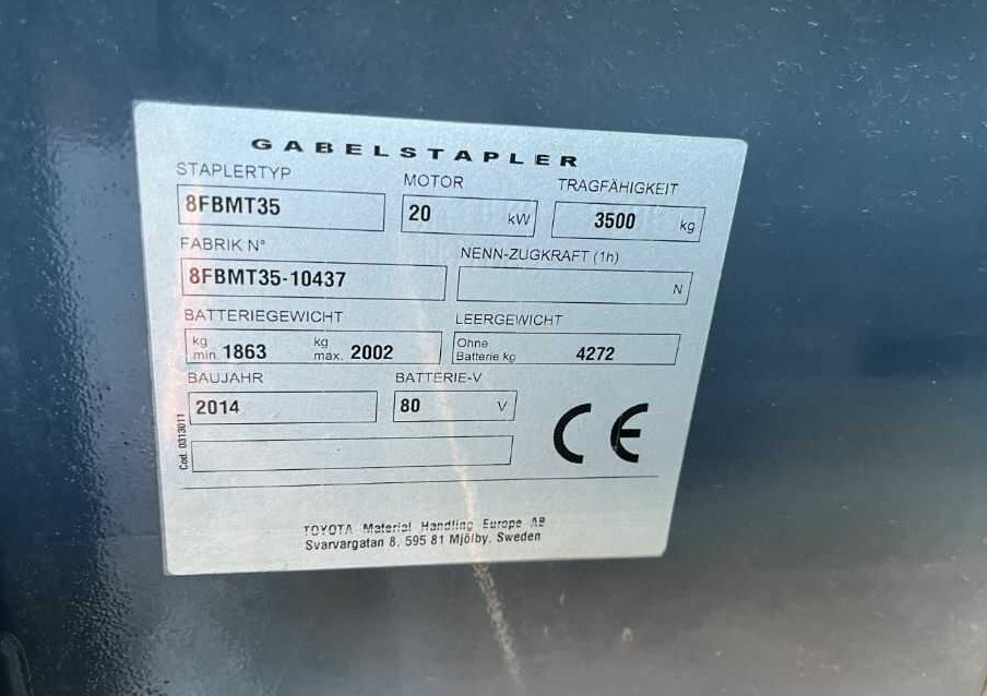 Toyota 8FBMT35 - Eltruck: bild 4 Toyota 8FBMT35 - Eltruck: bild 4