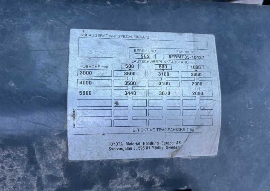 Toyota 8FBMT35 - Eltruck: bild 5 Toyota 8FBMT35 - Eltruck: bild 5