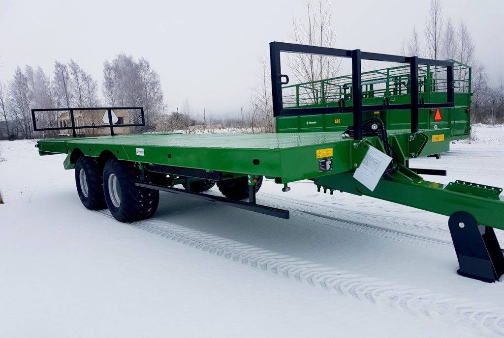 Dinapolis hydraulic bale trailer 14t, RPT-8000 - Flakvagn för lantbruk: bild 1 Dinapolis hydraulic bale trailer 14t, RPT-8000 - Flakvagn för lantbruk: bild 1
