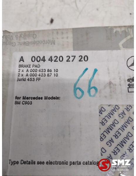 Mercedes-Benz Set remblokken mercedes sprinter w903 a0044202720 - Bromsbelägg för Lastbil: bild 2 Mercedes-Benz Set remblokken mercedes sprinter w903 a0044202720 - Bromsbelägg för Lastbil: bild 2