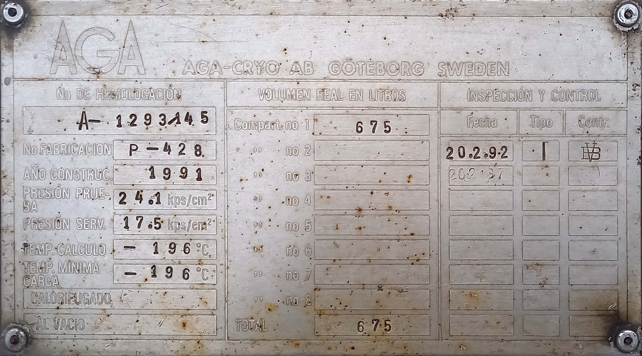 Tankcontainer AGA CRYO Gas pallet tank used for oxygen LOX argon LAR nitrogen vessel N2O, CO2, O2, N2: bild 8