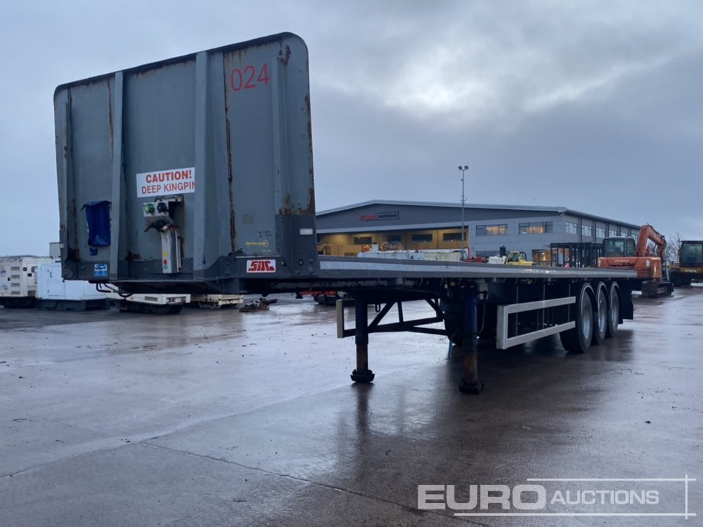 2013 SDC 45' Tri Axle Flat Trailer, Goal Post Sockets, Twist Locks, BPW Axles - Flaktrailer: bild 1 2013 SDC 45' Tri Axle Flat Trailer, Goal Post Sockets, Twist Locks, BPW Axles - Flaktrailer: bild 1