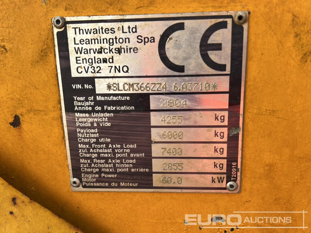 Thwaites 6 Ton Swivel Skip - Minitippbil: bild 5 Thwaites 6 Ton Swivel Skip - Minitippbil: bild 5