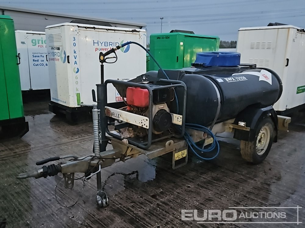 Trailer Engineering Single Axle Plastic Water Bowser, Belle Pressure Washer, Yanmar Engine - Högtryckstvätt: bild 1 Trailer Engineering Single Axle Plastic Water Bowser, Belle Pressure Washer, Yanmar Engine - Högtryckstvätt: bild 1