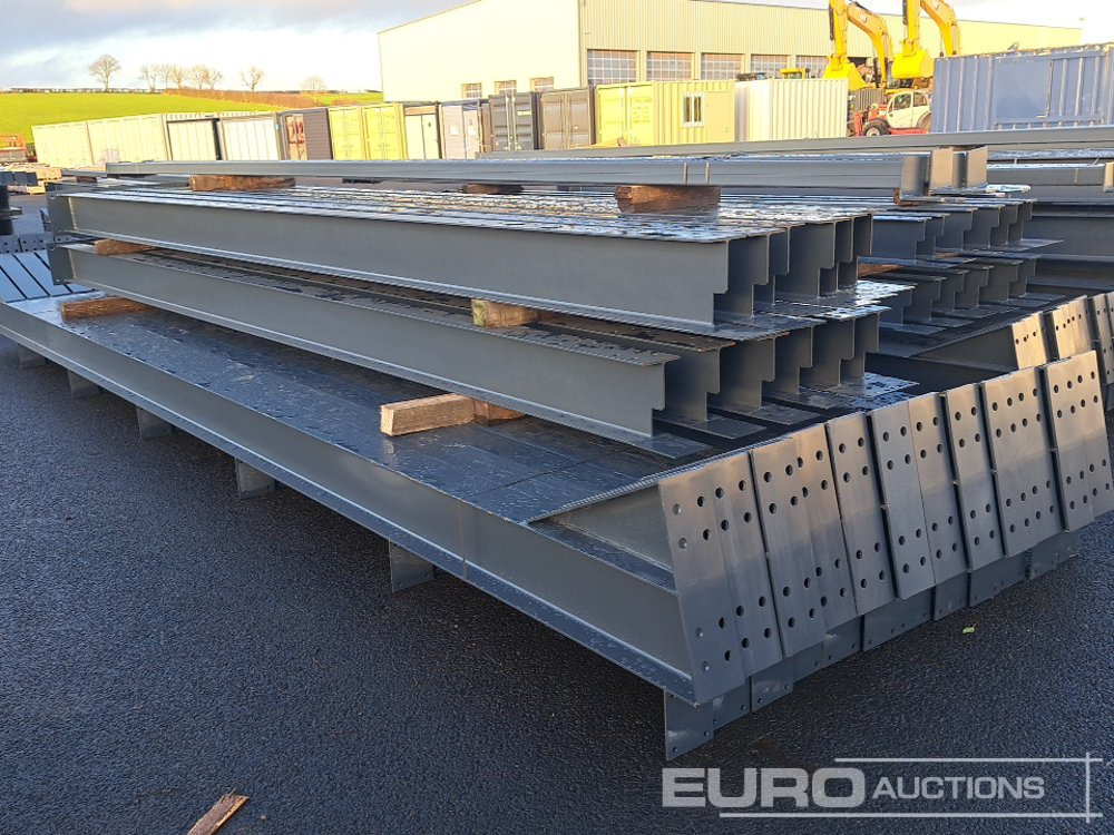 Unused 100' x 50' x 20' Steel Frame Building, 12.5 Roof Pitch, Purlin Cleats, Roof Bracing - Container hus: bild 4 Unused 100' x 50' x 20' Steel Frame Building, 12.5 Roof Pitch, Purlin Cleats, Roof Bracing - Container hus: bild 4