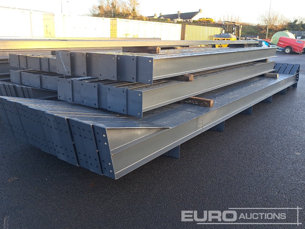 Unused 100' x 50' x 20' Steel Frame Building, 12.5 Roof Pitch, Purlin Cleats, Roof Bracing - Container hus: bild 3 Unused 100' x 50' x 20' Steel Frame Building, 12.5 Roof Pitch, Purlin Cleats, Roof Bracing - Container hus: bild 3