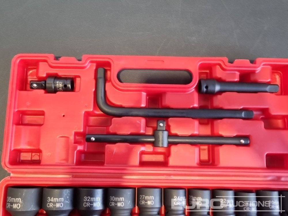 Unused 2025 Boss 1/2" 28pc Pneumatic Short Sleeve Socket Set, 3" Connecting Rod, 5" Connecting Rod Universal Joint, 10" Sliding Rod, 10" Bending Rod Adapter 3/4"-1/2" - Garage & Verkstadsutrustning: bild 5 Unused 2025 Boss 1/2" 28pc Pneumatic Short Sleeve Socket Set, 3" Connecting Rod, 5" Connecting Rod Universal Joint, 10" Sliding Rod, 10" Bending Rod Adapter 3/4"-1/2" - Garage & Verkstadsutrustning: bild 5
