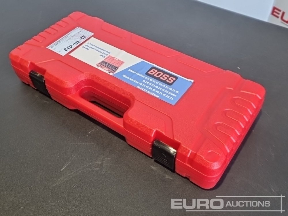 Unused 2025 Boss 1/2" 35pc Pneumatic Long & Short Sleeve Socket Set - Garage & Verkstadsutrustning: bild 3 Unused 2025 Boss 1/2" 35pc Pneumatic Long & Short Sleeve Socket Set - Garage & Verkstadsutrustning: bild 3
