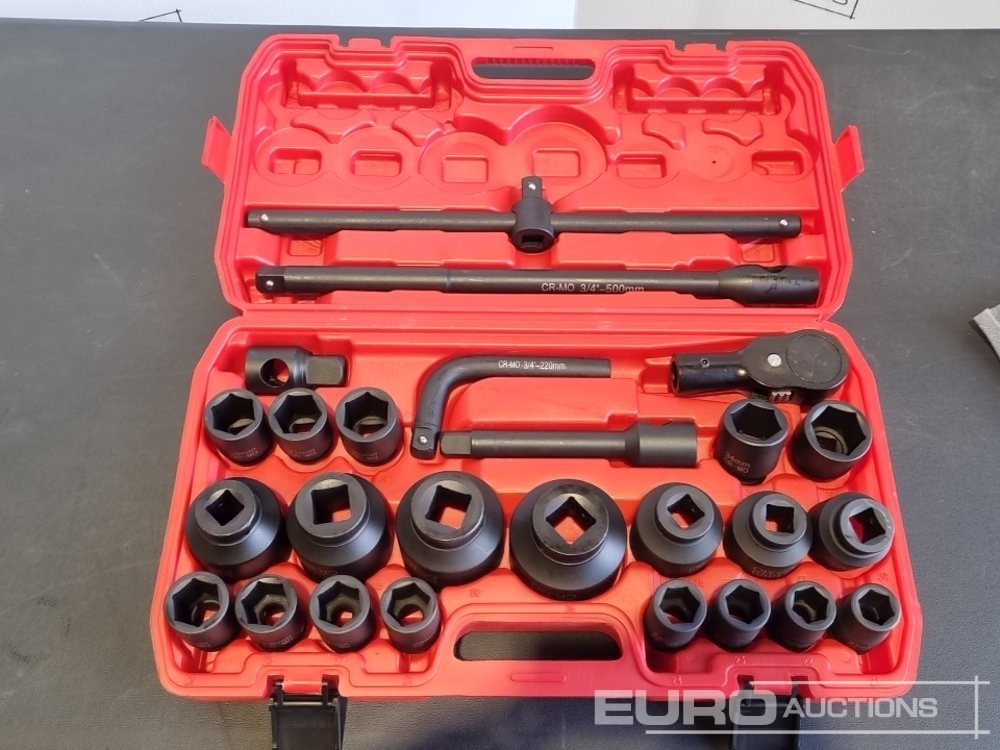 Unused 2025 Boss 3/4" 26pc Heavy Duty Pneumatic Socket Set, 4" Connecting Rod, 8" Connecting Rod Quick Ratchet Wrench, 20" Sliding Road, L Handle Sliding Head Extension Bar - Garage & Verkstadsutrustning: bild 4 Unused 2025 Boss 3/4" 26pc Heavy Duty Pneumatic Socket Set, 4" Connecting Rod, 8" Connecting Rod Quick Ratchet Wrench, 20" Sliding Road, L Handle Sliding Head Extension Bar - Garage & Verkstadsutrustning: bild 4