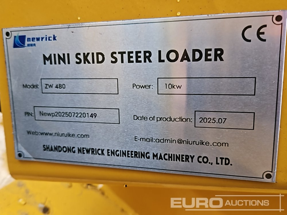 Kompaktlastare/ Slirstyrda lastare Unused 2025 Newrick ZW480: bild 33 Kompaktlastare/ Slirstyrda lastare Unused 2025 Newrick ZW480: bild 33