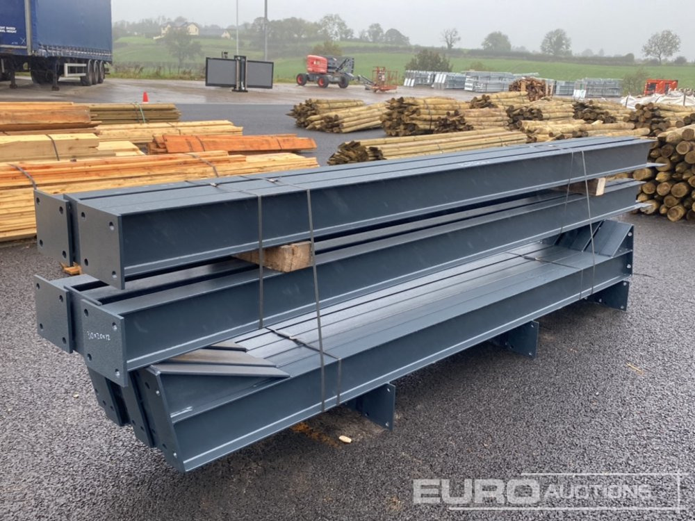 Unused 30’ x 20’ x 12’ Steel Frame Building, 12.5 Roof Pitch, Purlin Cleats - Container hus: bild 1 Unused 30’ x 20’ x 12’ Steel Frame Building, 12.5 Roof Pitch, Purlin Cleats - Container hus: bild 1