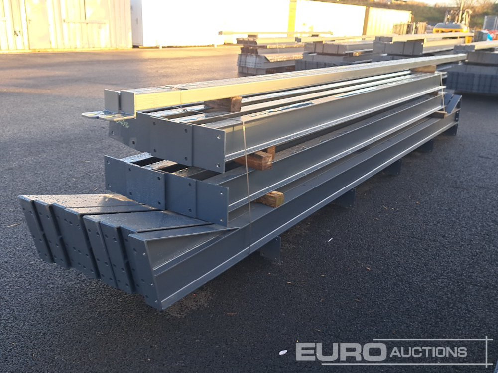 Unused 60' x 40' x 16.5' Steel Frame Building, 12.5 Roof Pitch, Purlin Cleats, Roof Bracing - Container hus: bild 3 Unused 60' x 40' x 16.5' Steel Frame Building, 12.5 Roof Pitch, Purlin Cleats, Roof Bracing - Container hus: bild 3