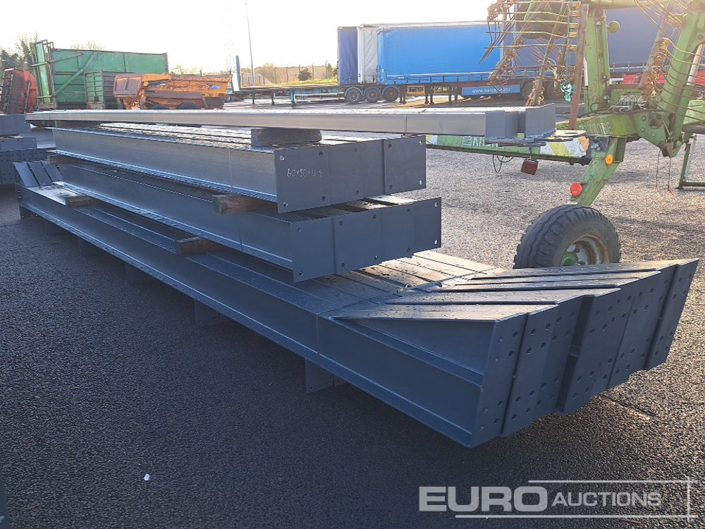 Unused 60' x 50' x 16.5' Steel Frame Building, 12.5 Roof Pitch, Purlin Cleats, Roof Bracing - Container hus: bild 2 Unused 60' x 50' x 16.5' Steel Frame Building, 12.5 Roof Pitch, Purlin Cleats, Roof Bracing - Container hus: bild 2