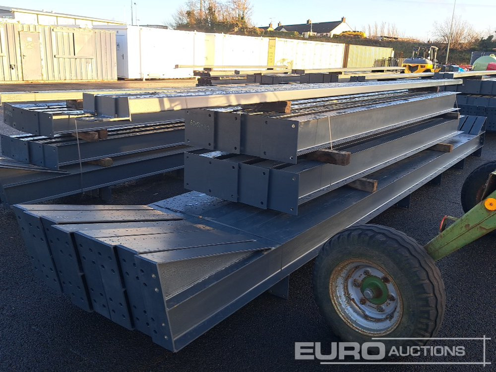 Unused 60' x 50' x 16.5' Steel Frame Building, 12.5 Roof Pitch, Purlin Cleats, Roof Bracing - Container hus: bild 3 Unused 60' x 50' x 16.5' Steel Frame Building, 12.5 Roof Pitch, Purlin Cleats, Roof Bracing - Container hus: bild 3