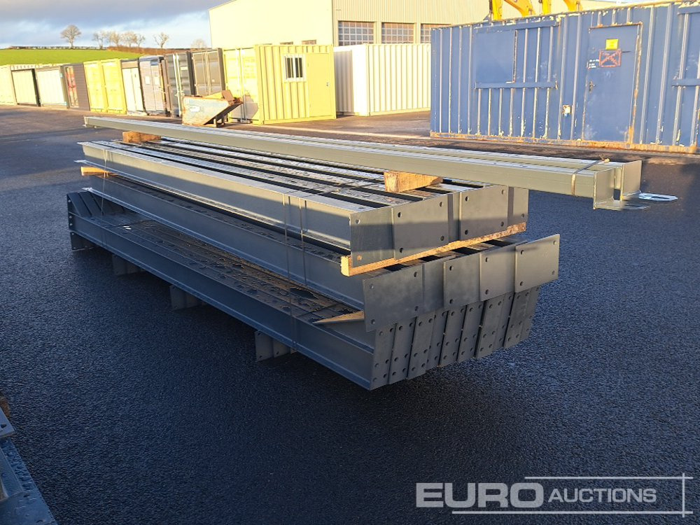 Unused 80' x 30' x 15' Steel Frame Building, 12.5 Roof Pitch, Purlin Cleats, Roof Bracing - Container hus: bild 2 Unused 80' x 30' x 15' Steel Frame Building, 12.5 Roof Pitch, Purlin Cleats, Roof Bracing - Container hus: bild 2