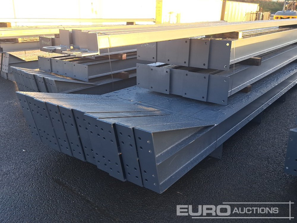 Unused 80' x 50' x 16.5' Steel Frame Building, 12.5 Roof Pitch, Purlin Cleats, Roof Bracing - Container hus: bild 3 Unused 80' x 50' x 16.5' Steel Frame Building, 12.5 Roof Pitch, Purlin Cleats, Roof Bracing - Container hus: bild 3