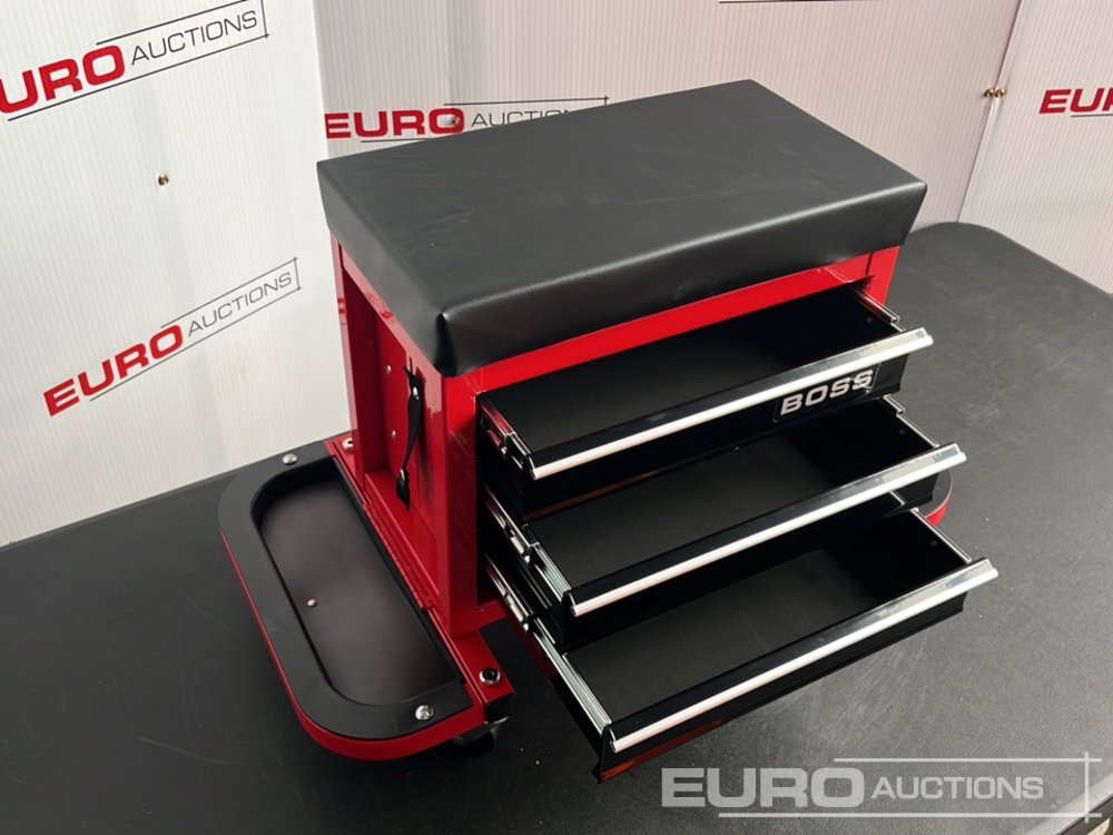 Garage & Verkstadsutrustning Unused Boss Wheeled Stool Tool Box, 3 Drawers, Magnetic Trays: bild 9 Garage & Verkstadsutrustning Unused Boss Wheeled Stool Tool Box, 3 Drawers, Magnetic Trays: bild 9